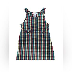 Vintage Gymboree Size 6-7 Years Rainbow Tag Plaid Jumper Dress